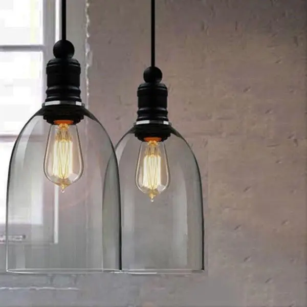 Lampe Suspendue Industrielle En Verre