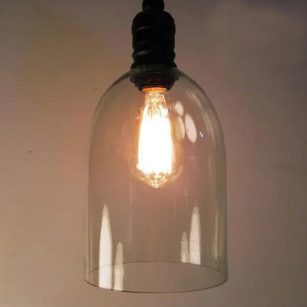 Lampe Suspendue Industrielle En Verre