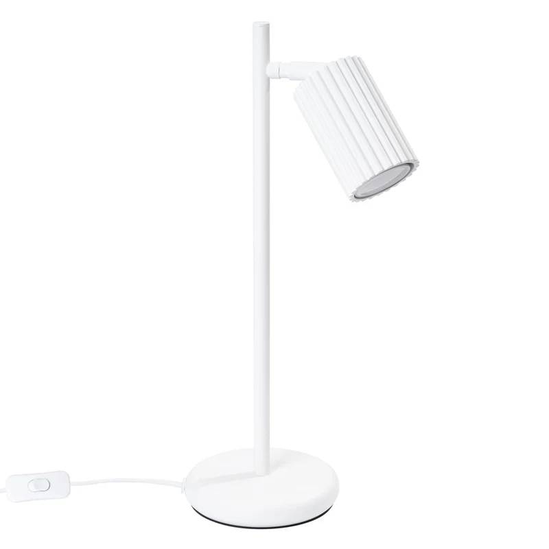 Lampe Blanc Minimaliste Striée