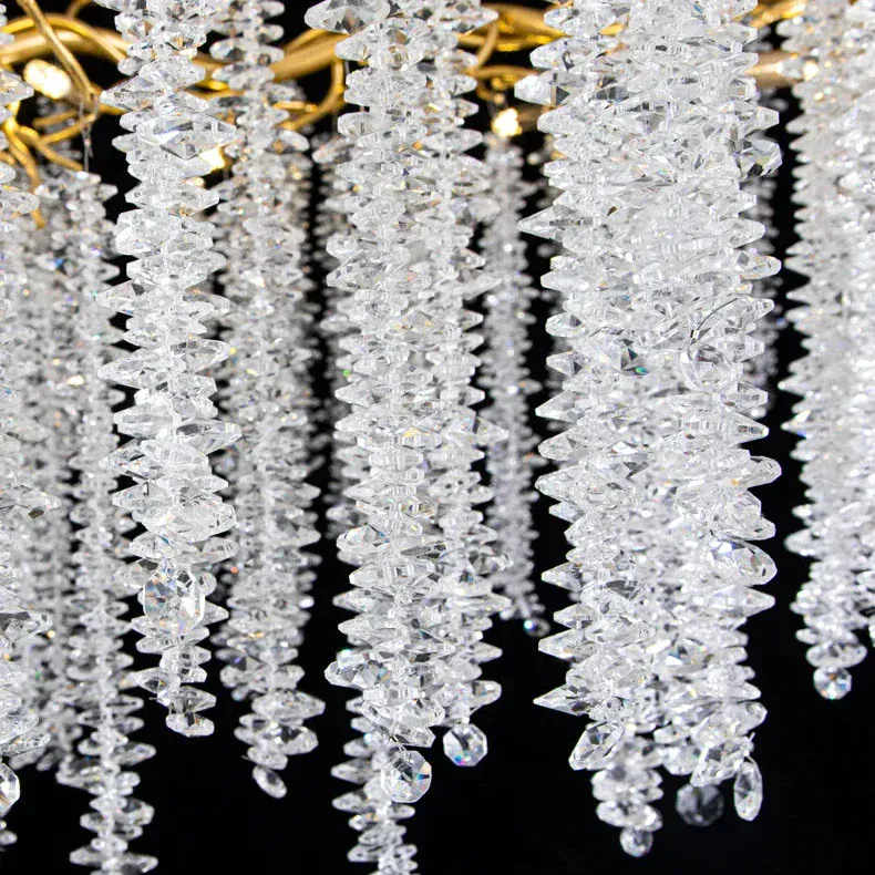 Grand Lustre d'Arbre en Cristal