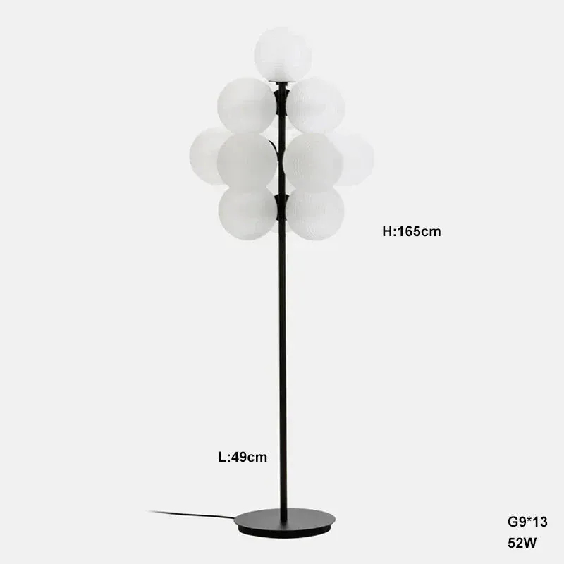Lampadaire Violet en Grappe de Raisins - Style Rétro