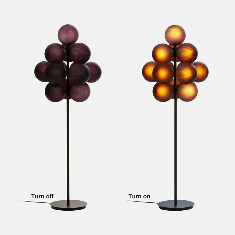 Lustre Noir en Grappe de Raisins - Style Rétro