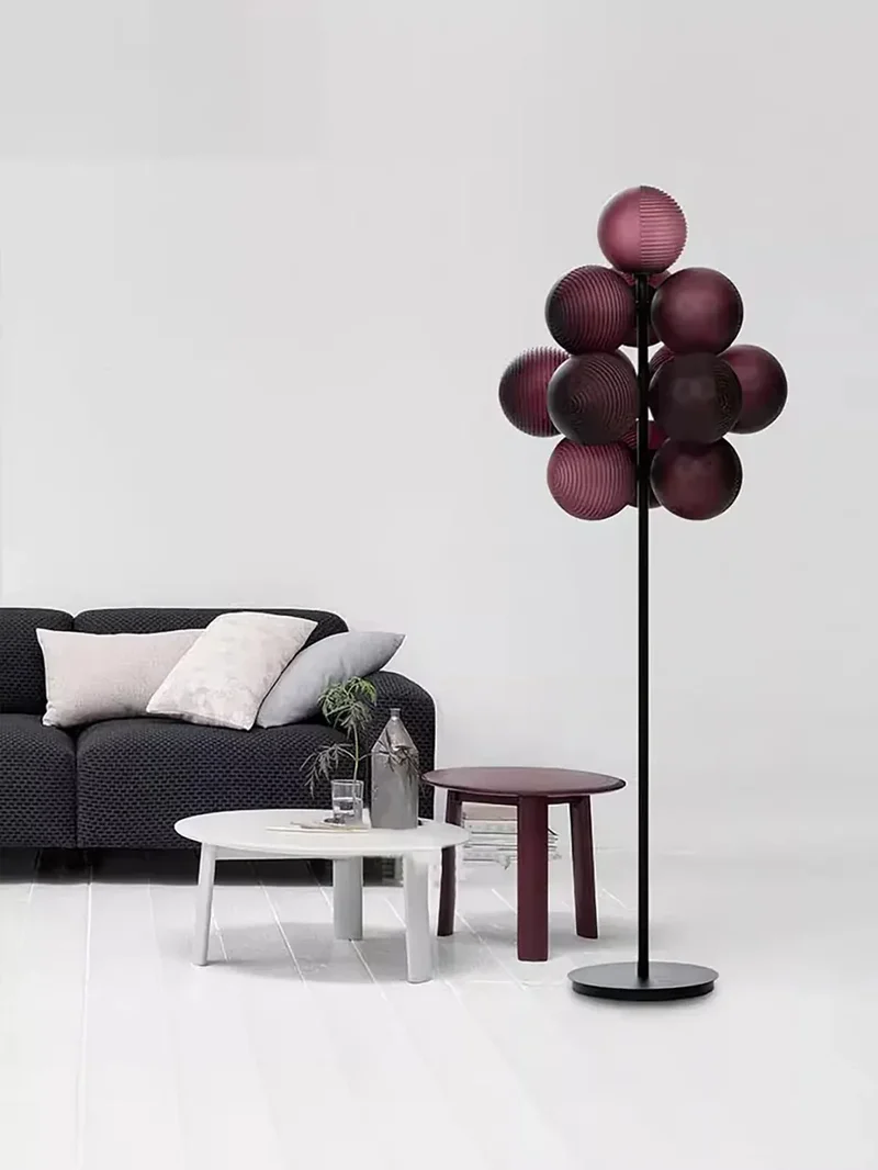 Lustre Noir en Grappe de Raisins - Style Rétro