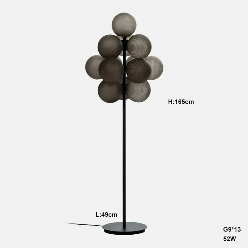 Lustre Noir en Grappe de Raisins - Style Rétro