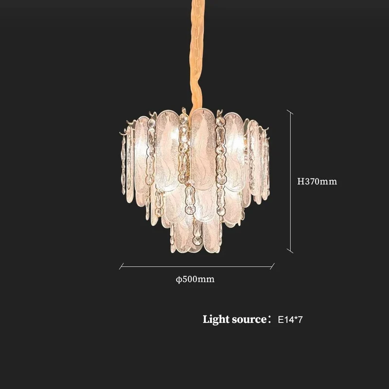 Grand Lustre en Verre Blanc Pour Salle