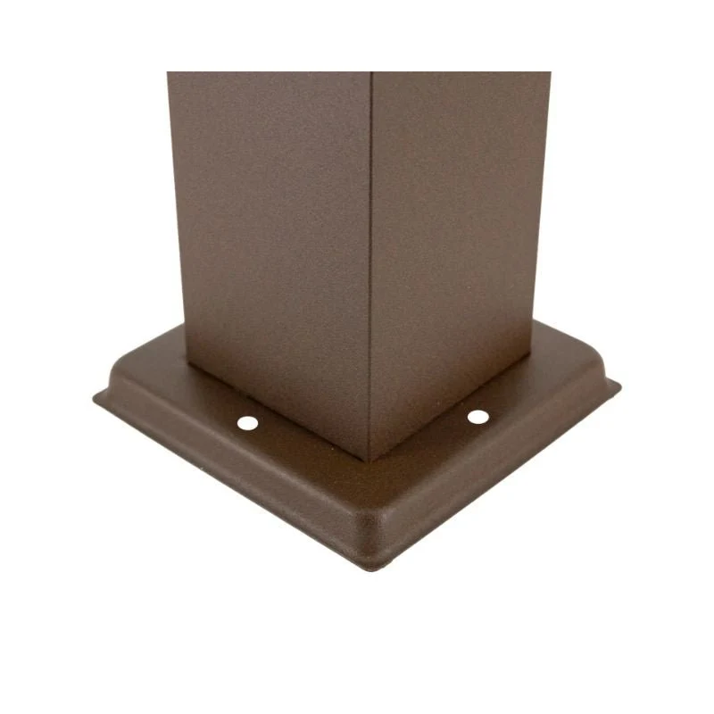 Borne de Jardin 80cm Carré Marron pour Ampoule E27