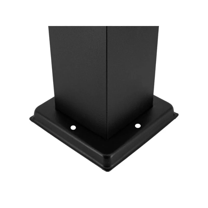 Borne de Jardin 80cm Carré Noir pour Ampoule E27