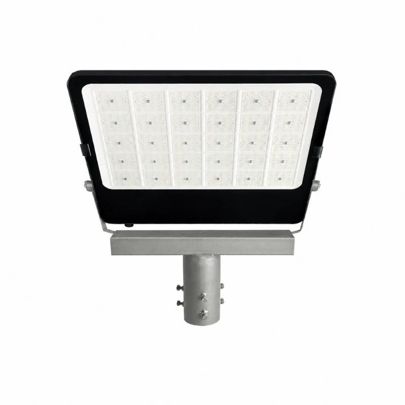 Support de Projecteur T pour Mât d'Éclairage Gris