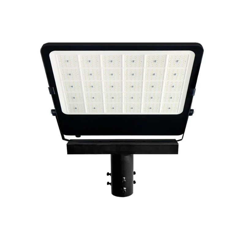 Support de Projecteur T pour Mât d'Éclairage Noir