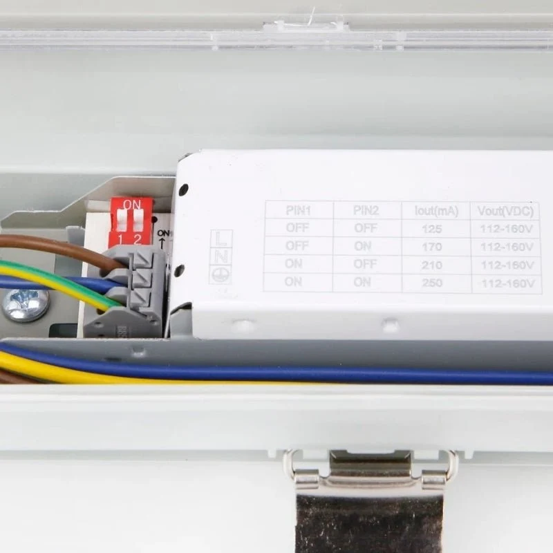 Réglette LED Étanche 150cm 60-80W 180lm/W IP66 avec Module de Secours 3H + AT