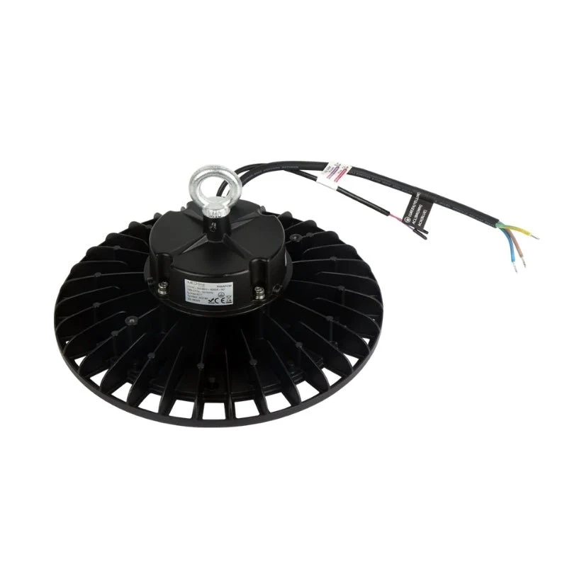 Cloche LED industrielle UFO 150W 175lm/W 120° IP65 CRI80 Noir DALI-2
