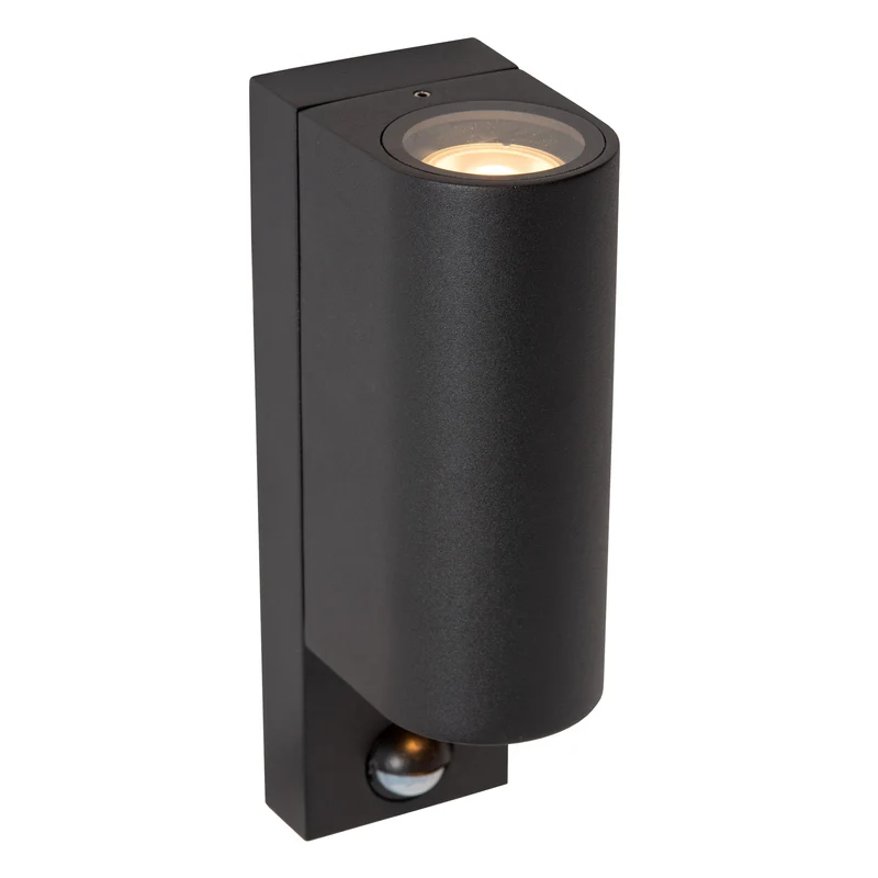 Lucide Zaro Outdoor Wall Light with Full-Range Sensor