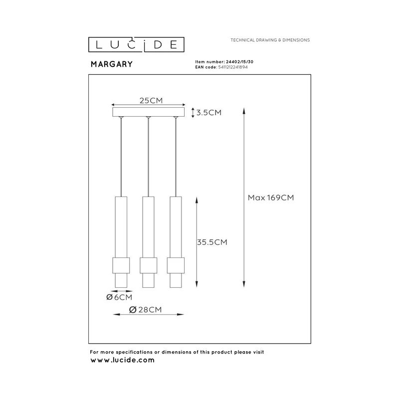 Lucide Margary Pendant Light