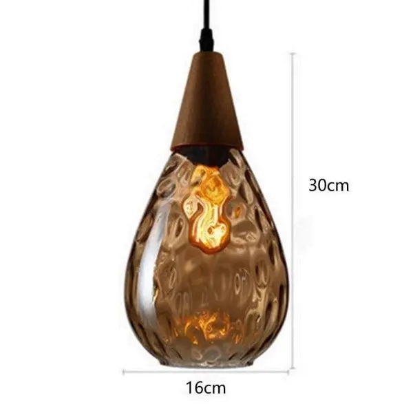 Lampe Suspendue Industrielle En Verre Soufflé