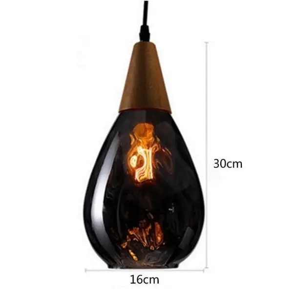 Lampe Suspendue Industrielle En Verre Soufflé
