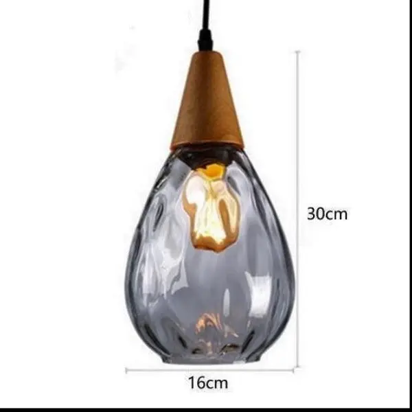 Lampe Suspendue Industrielle En Verre Soufflé