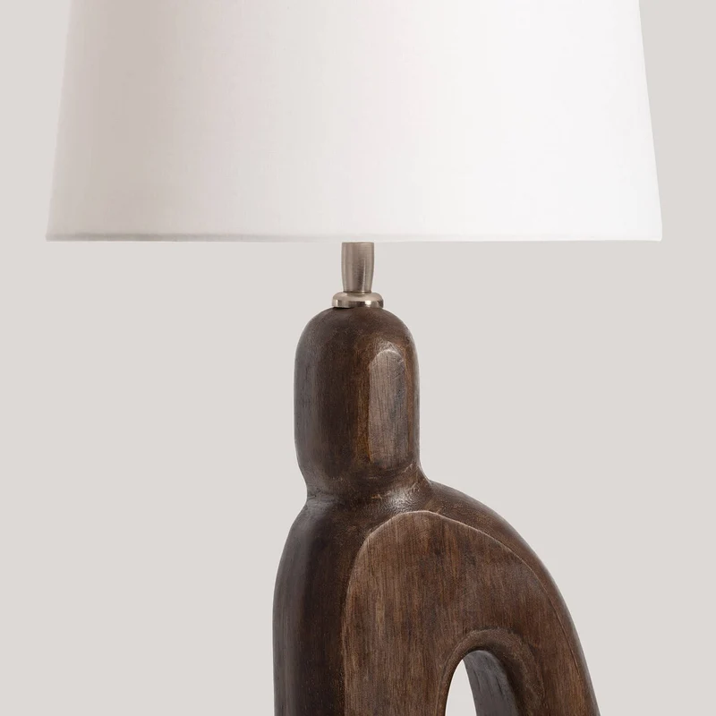 Lampe de table en bois de manguier