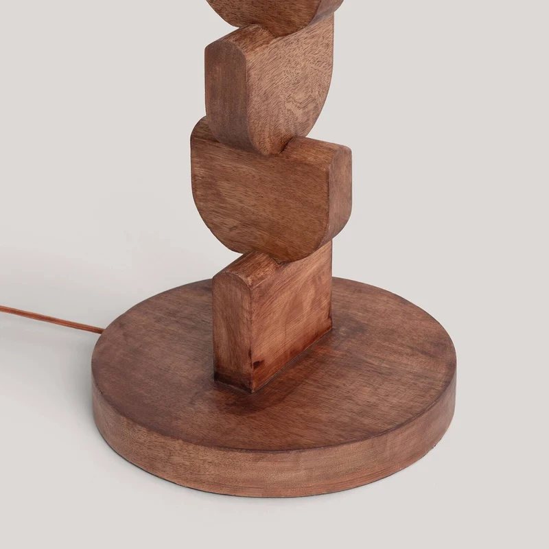 Lampadaire en Bois de Manguier Moderne