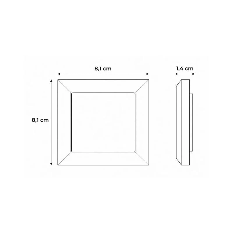 Interrupteur Mural Double Encastré 10A + Plaque de Finition Simple - Blanc mat