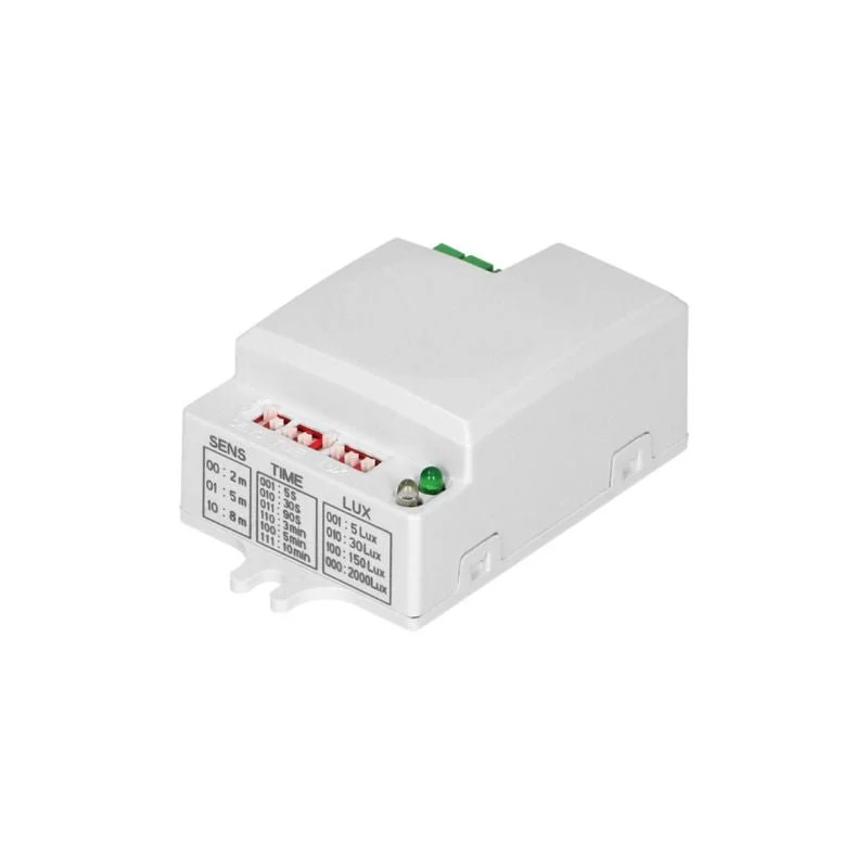 Détecteur de mouvement avec DIP Switch IP20