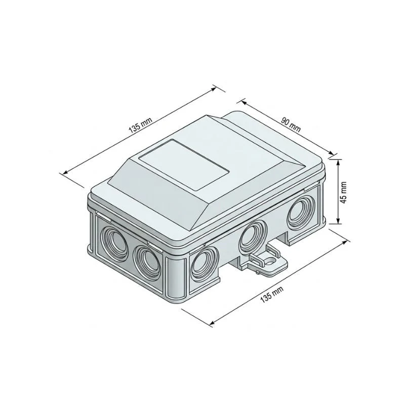 Boîte de Dérivation Étanche IP54 45x90 mm