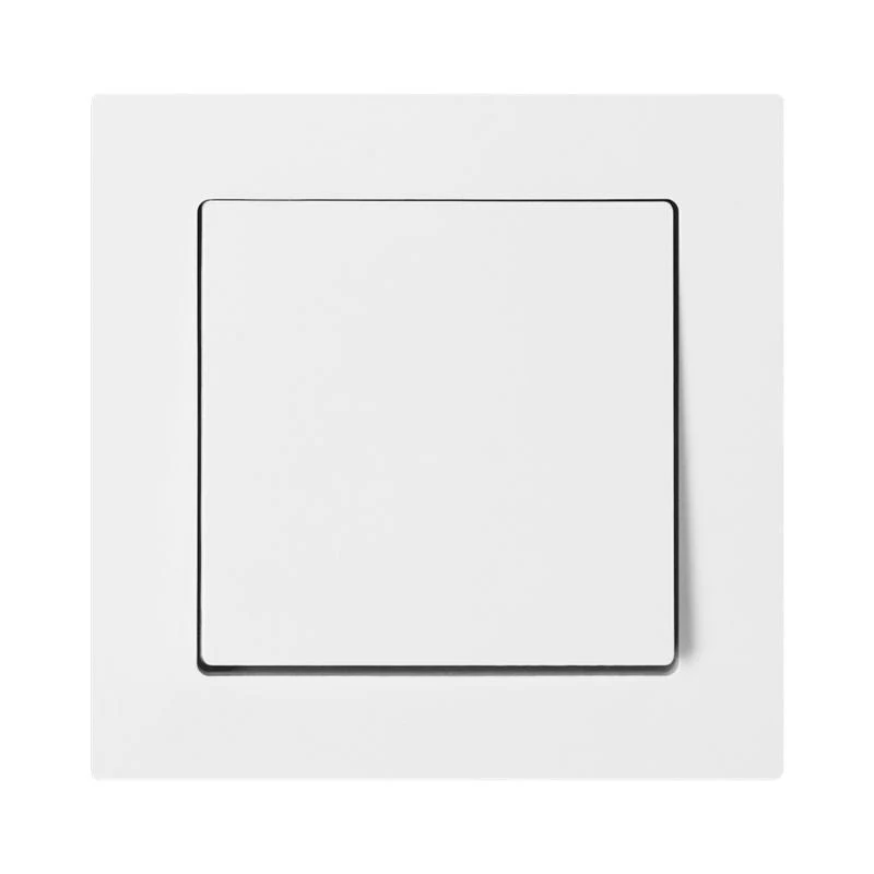 Interrupteur Simple Encastré 10A 250V + Plaque de Finition Simple - Blanc