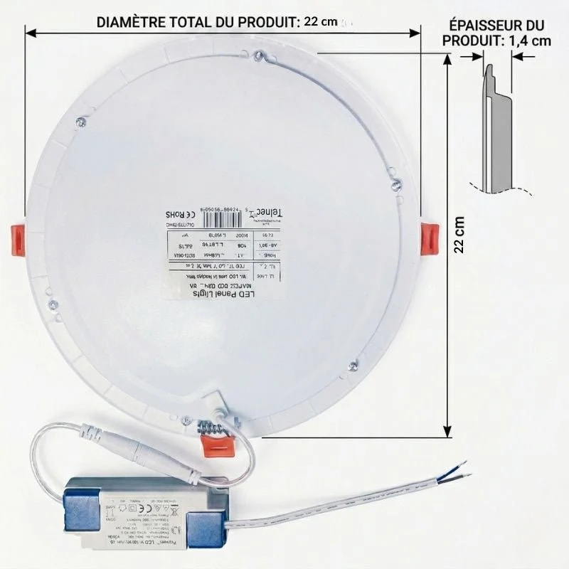 Spot LED 18W Dimmable Rond 220mm