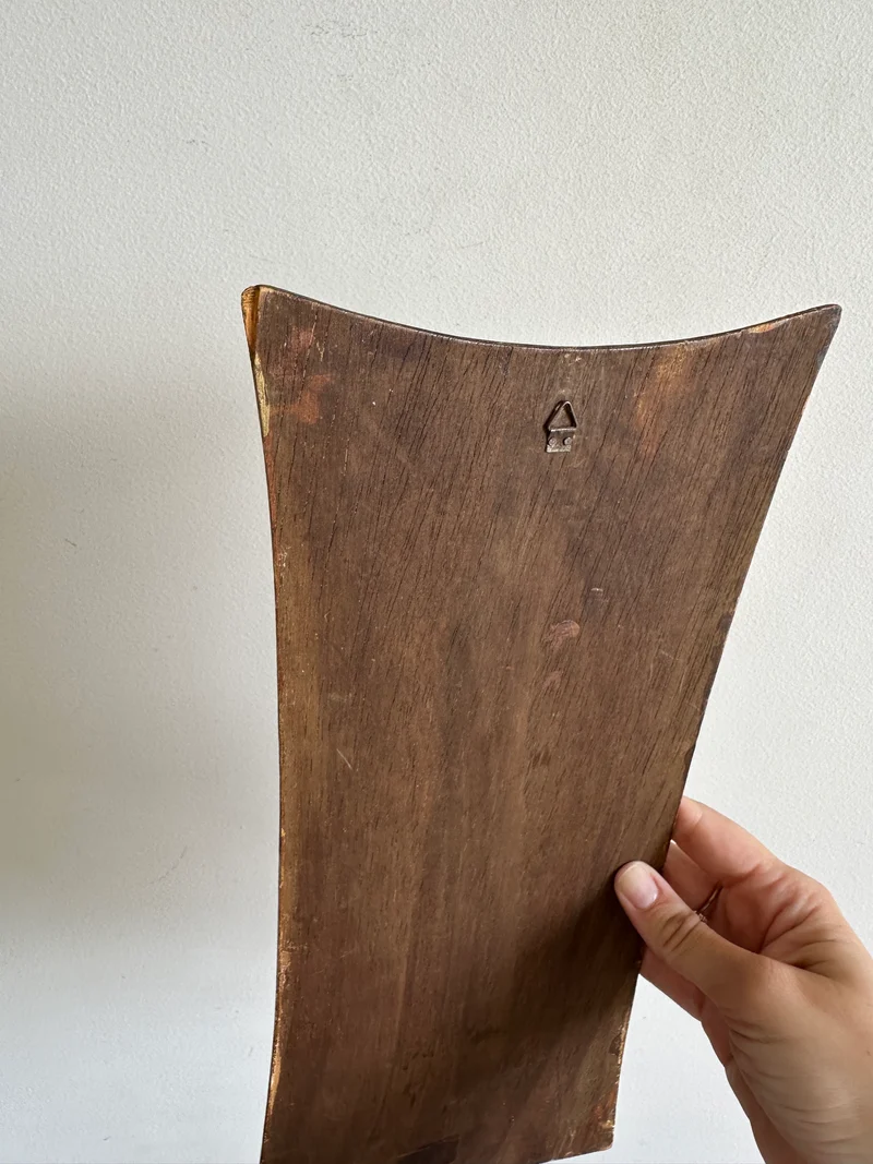 Diptyque style florentin en bois impression d'époque sur bois doré