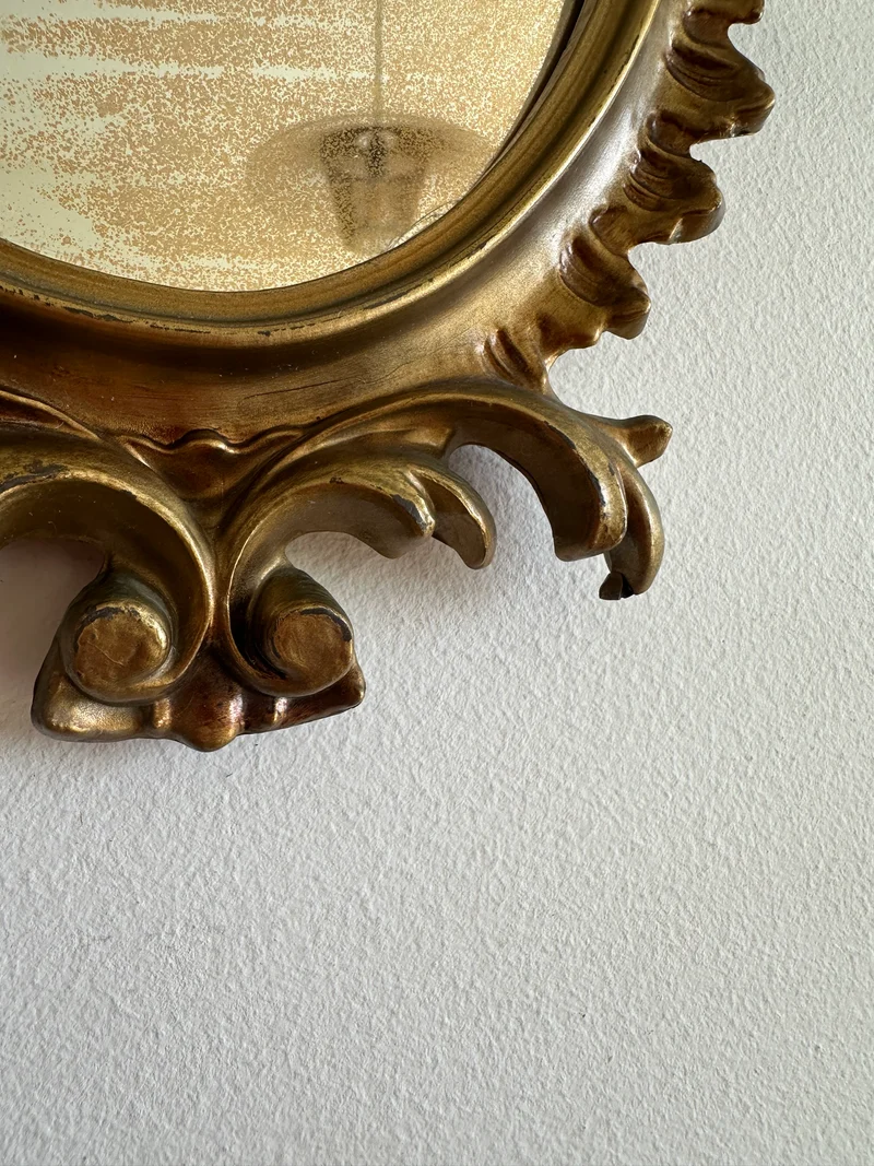 Miroir fantaisie doré style rococo