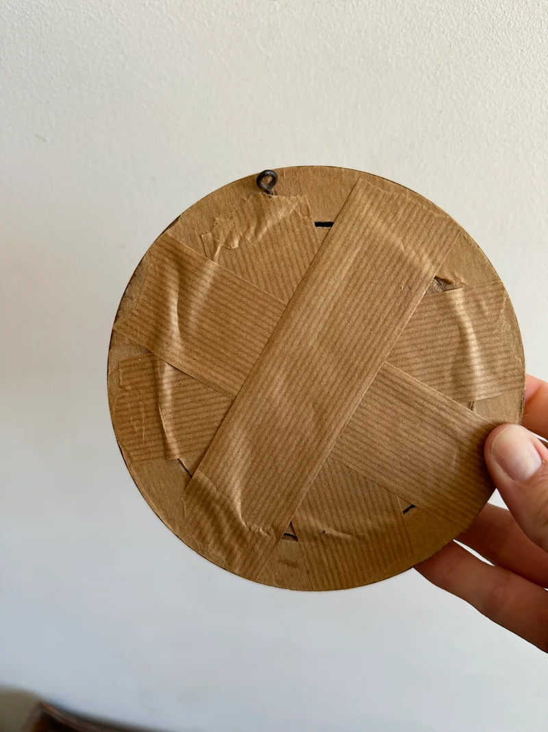 Médaillon en bois rond florentin Le Bon Pasteur