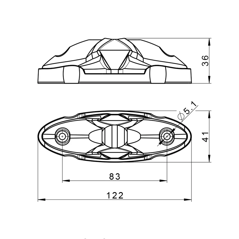 Feu de gabarit à LED à trois fonctions / Montage en surface