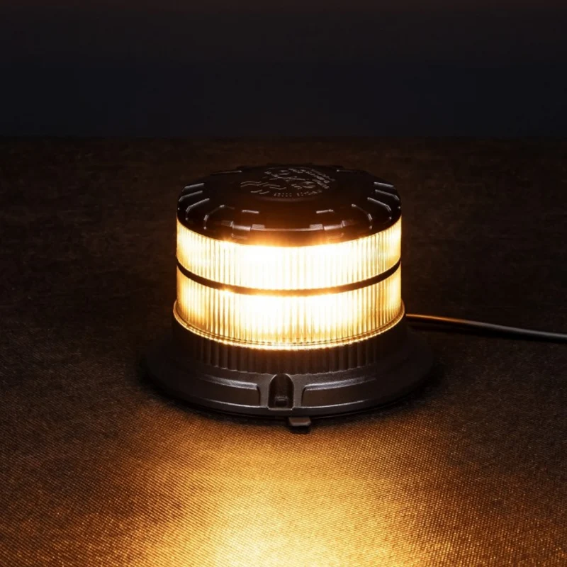 Balise LED à lentille foncée avec base magnétique et support à boulon