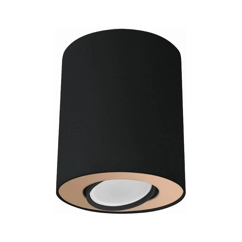 Spot en saillie rond noir et or SET orientable