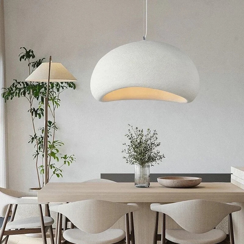 Luminaire Suspendu Moderne en Résine – Forme Demi-Lune, 5 Tailles au Choix