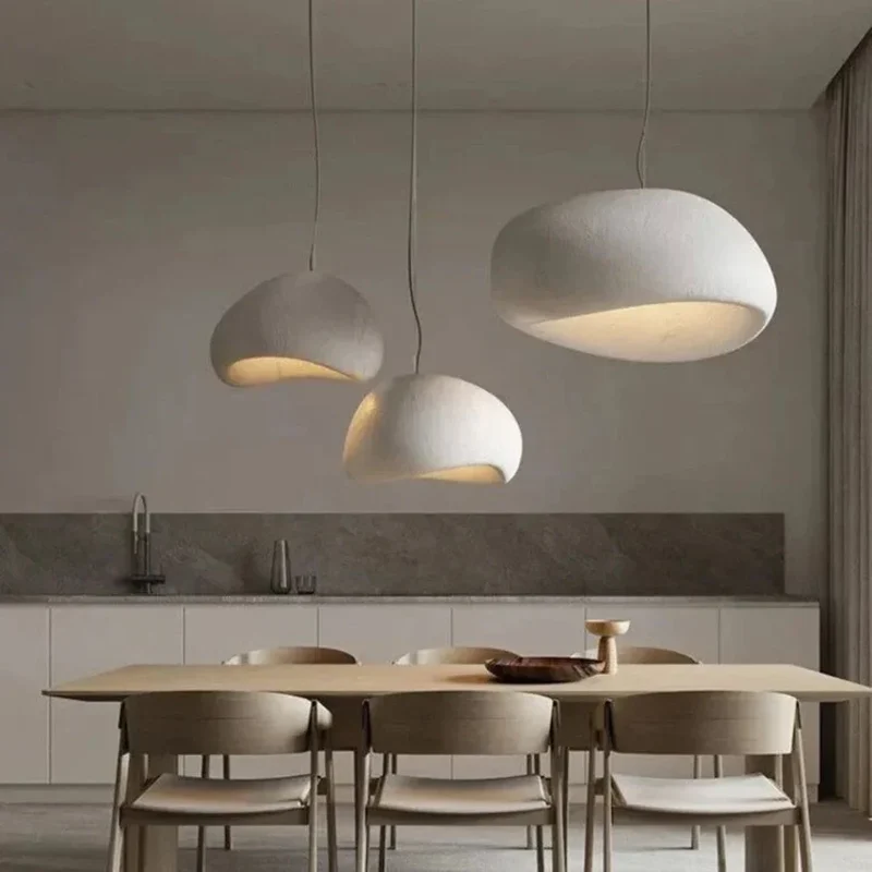 Luminaire Suspendu Moderne en Résine – Forme Demi-Lune, 5 Tailles au Choix
