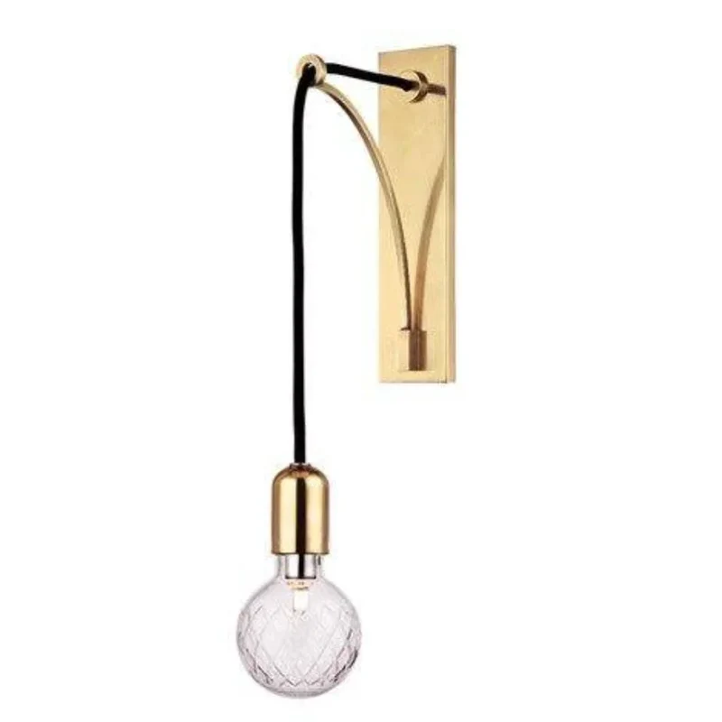 Applique Murale Suspendue en Laiton Doré – Ambiance Chaude et Élégante