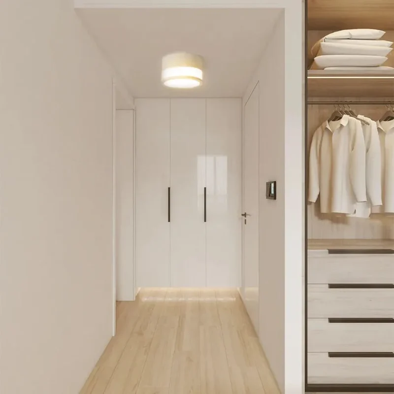 Mini Spot LED Coloré en Bois et Métal – Bande Arrondie, Multi-Teintes