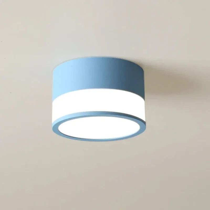 Mini Spot LED Coloré en Bois et Métal – Bande Arrondie, Multi-Teintes