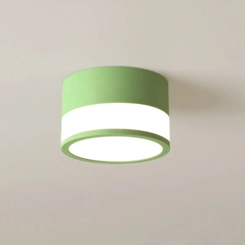 Mini Spot LED Coloré en Bois et Métal – Bande Arrondie, Multi-Teintes