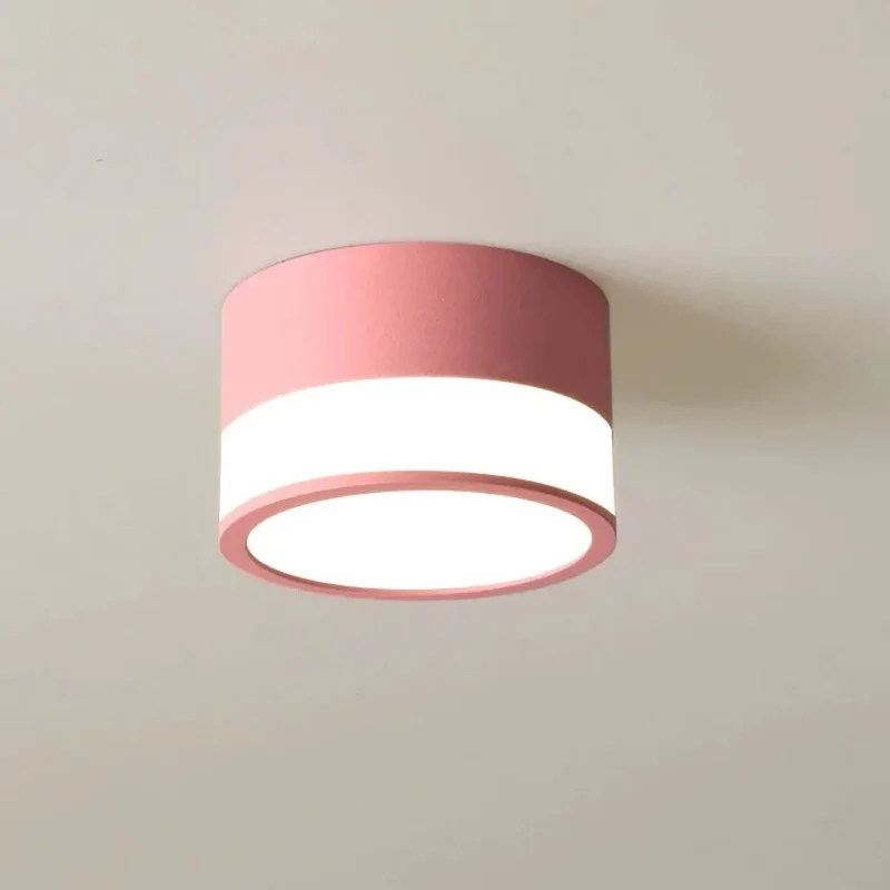 Mini Spot LED Coloré en Bois et Métal – Bande Arrondie, Multi-Teintes