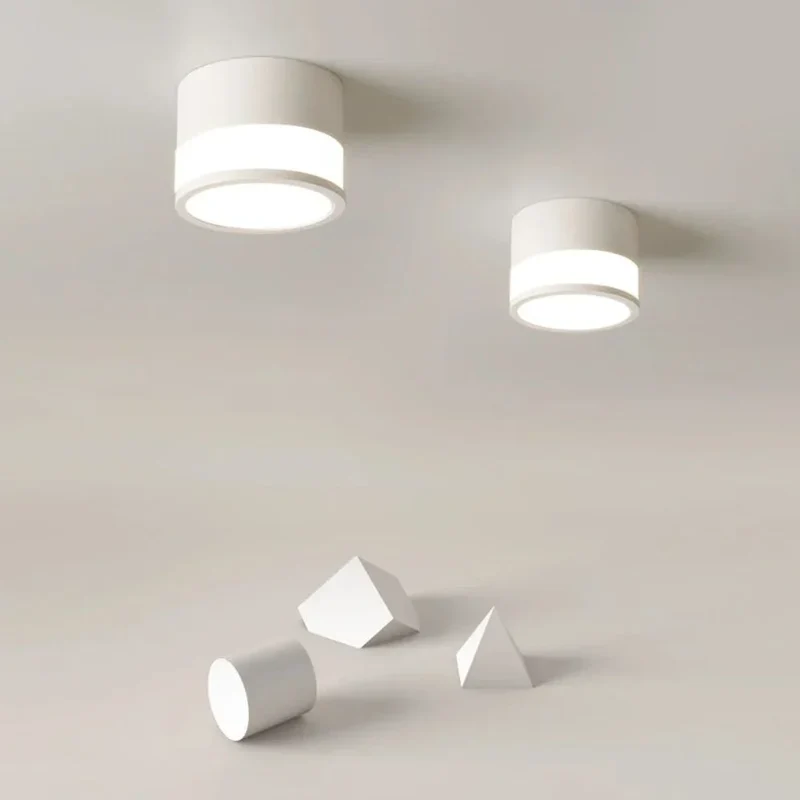 Mini Spot LED Coloré en Bois et Métal – Bande Arrondie, Multi-Teintes