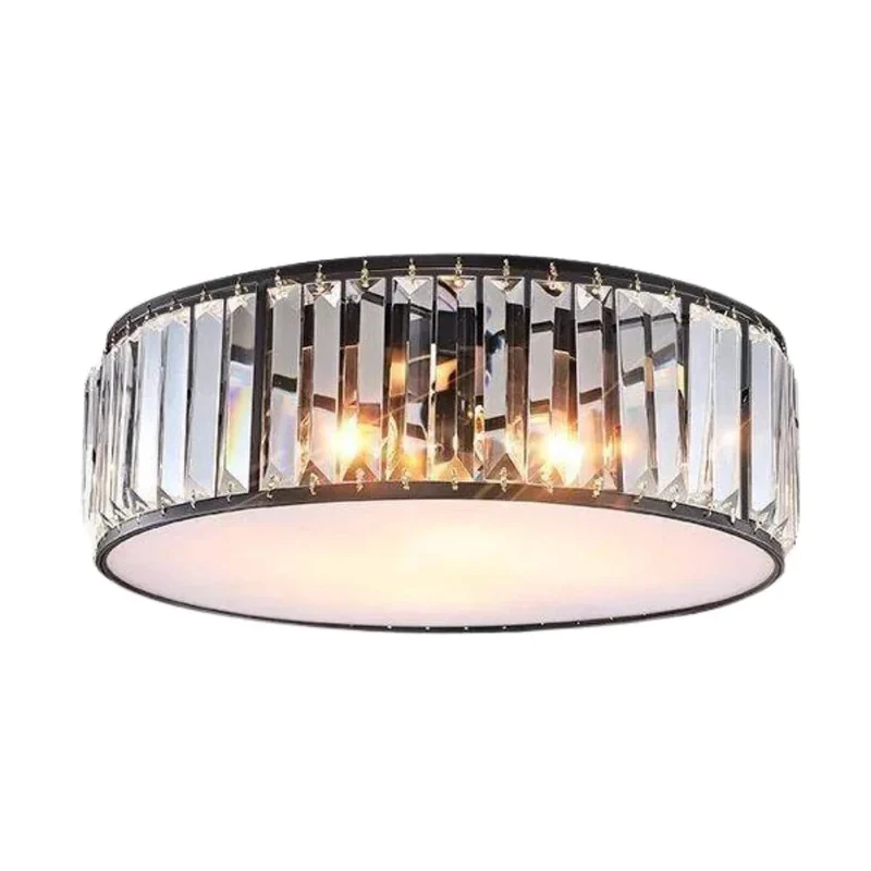 Plafonnier Rond ou Carré en Cristal de Verre Luxury
