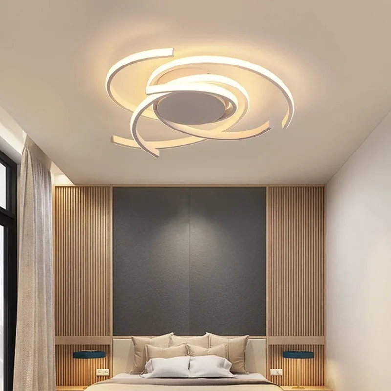 Plafonnier Led Moderne en Arc de Cercles