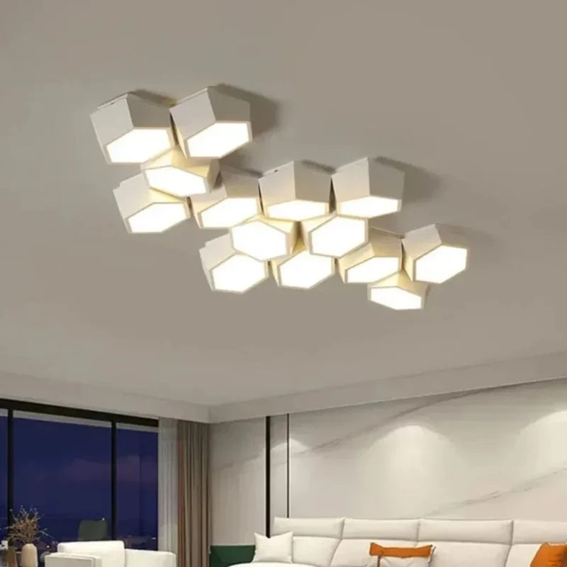 Plafonnier Led Design Géométrique en Diamant