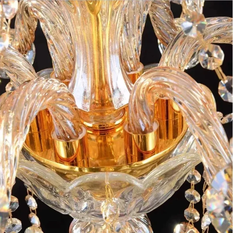 Lampe sur Pied Vintage Vénitienne – Bougies Cristal LED, Style Baroque