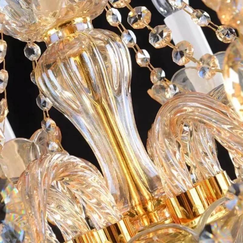 Lampe sur Pied Vintage Vénitienne – Bougies Cristal LED, Style Baroque