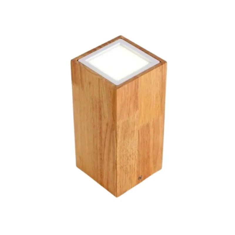 Plafonnier Spot à Led Cube en Bois