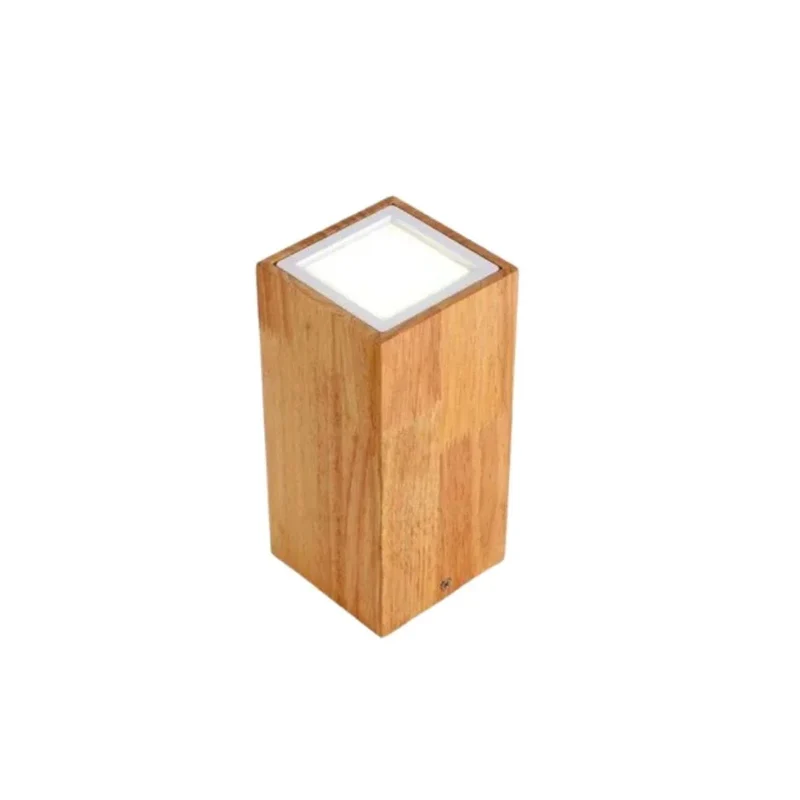 Plafonnier Spot à Led Cube en Bois