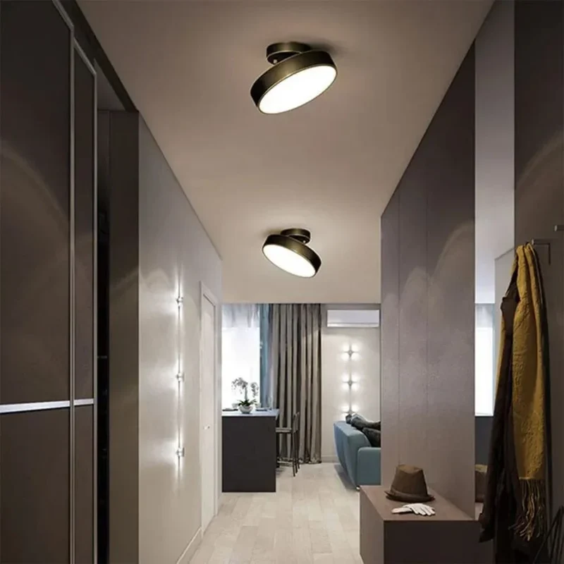 Plafonnier Cuivre Led Simple Rond Vestiaire