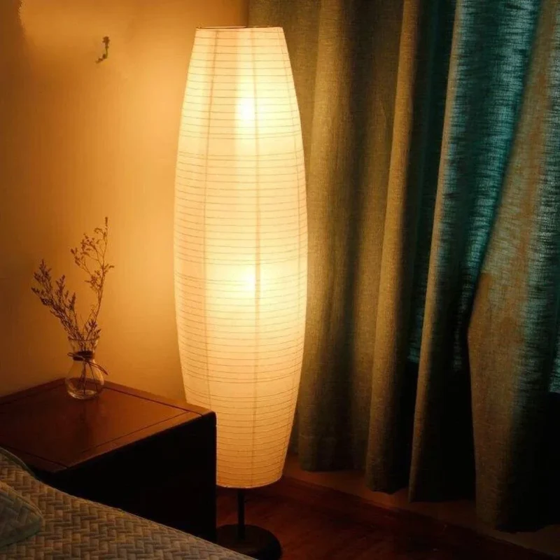 Lampadaire Led Ovale en Papier Woven